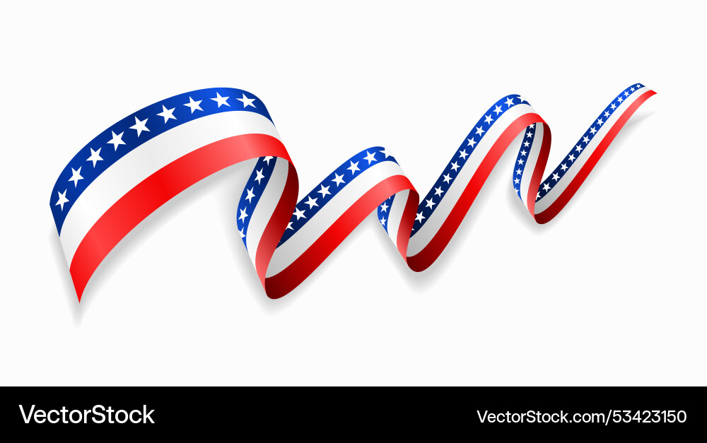 American flag wavy abstract background American flag wavy abstract background vector image