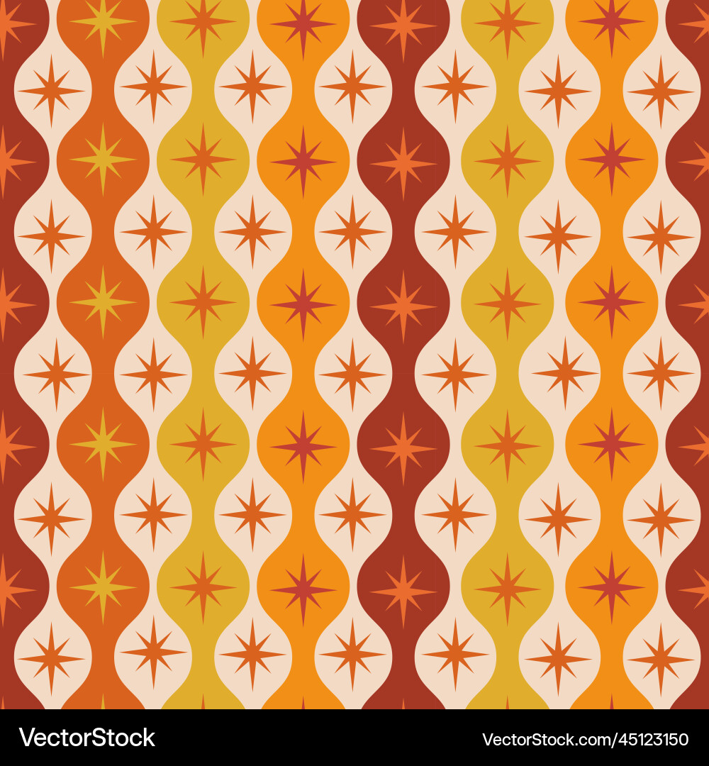 Atomic Starburst Ogee Pattern Vector Image