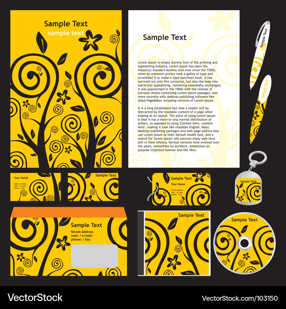 Business Card Template - Abstract Vector Image