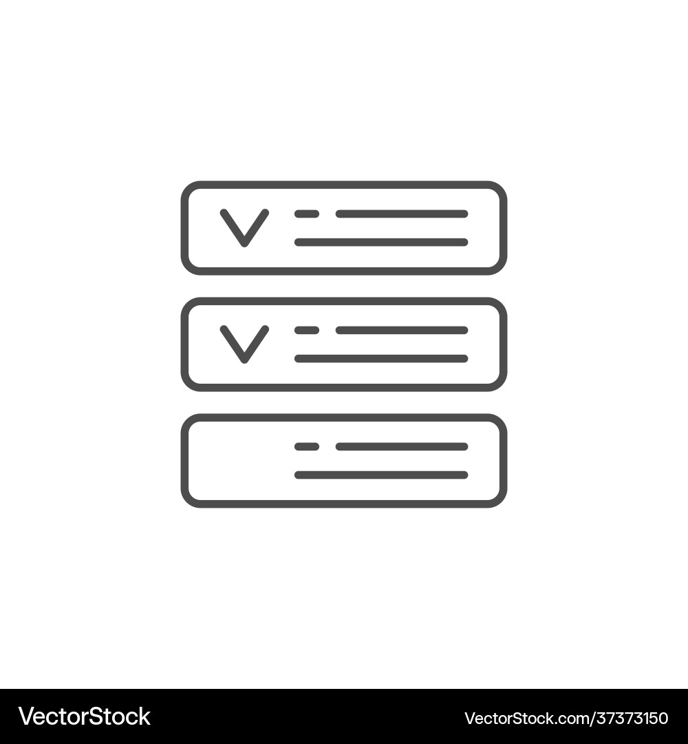 Check list line outline icon Check list line outline icon vector image