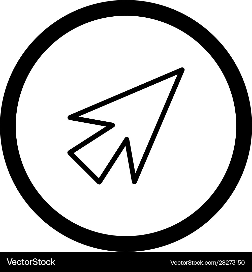 Cursor icon with white background vector image