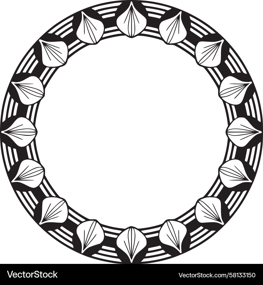 Elegant Leaf Border Pattern Vector Image