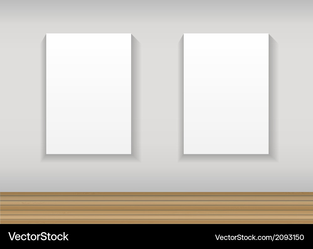 Frame on wall for your text and images vector image