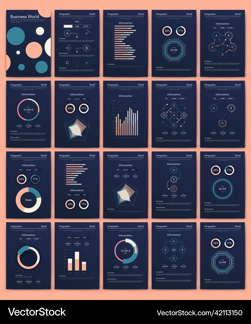 Graphics infographics with mobile phone template Vector Image