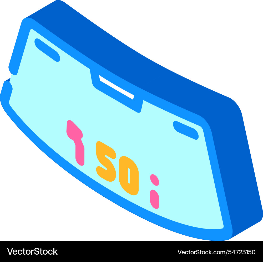 Head up display hud augmented reality isometric Head up display hud augmented reality isometric vector image