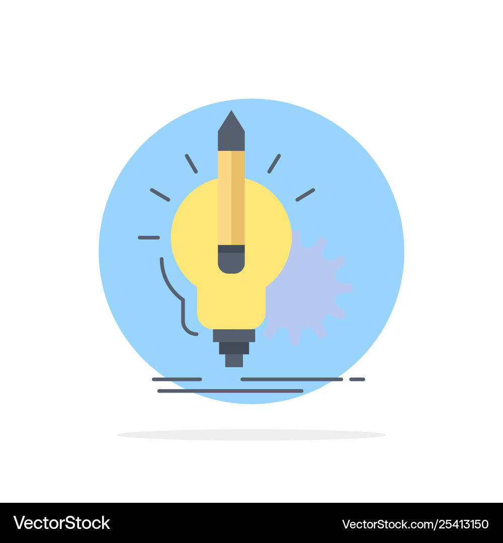 Idea insight key lamp lightbulb flat color icon Idea insight key lamp lightbulb flat color icon vector image
