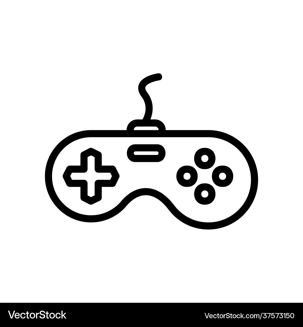 Joystick icon in line style about multimedia Joystick icon in line style about multimedia vector image