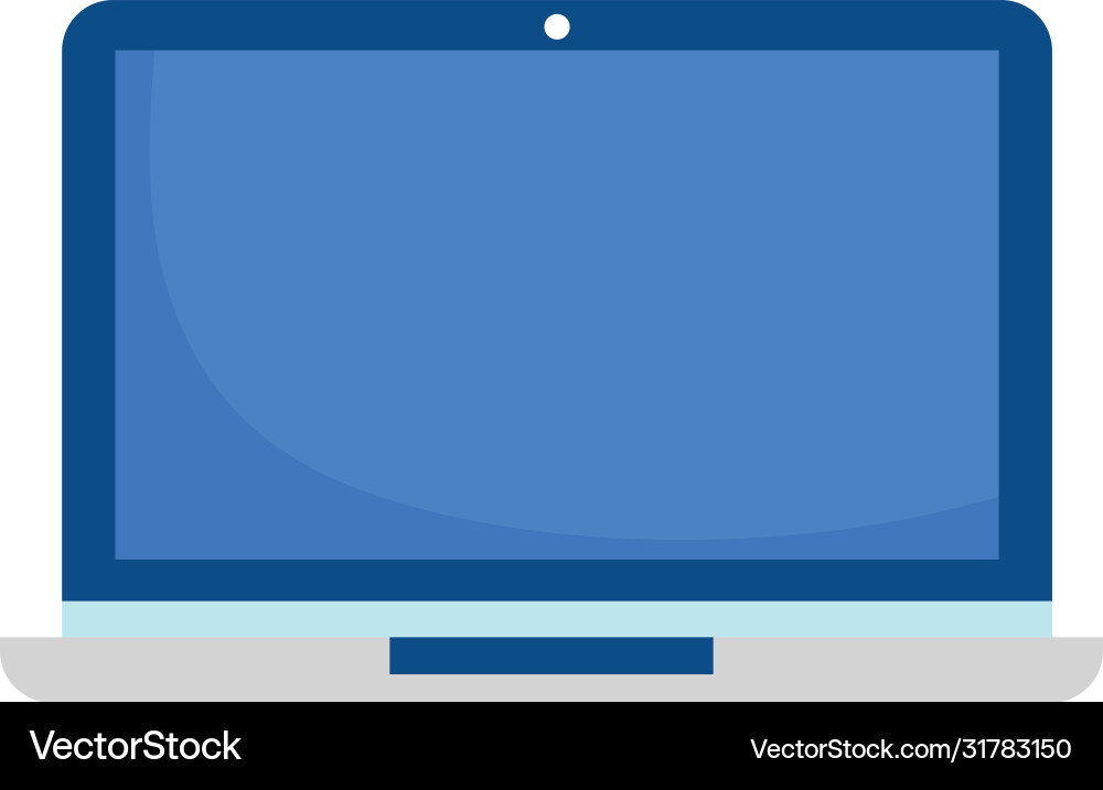 Laptop computer device technology isolated icon vector image