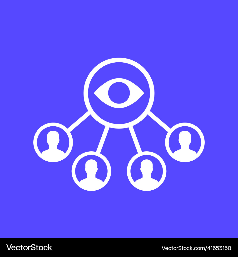 Monitoring group observers icon for web and apps vector image