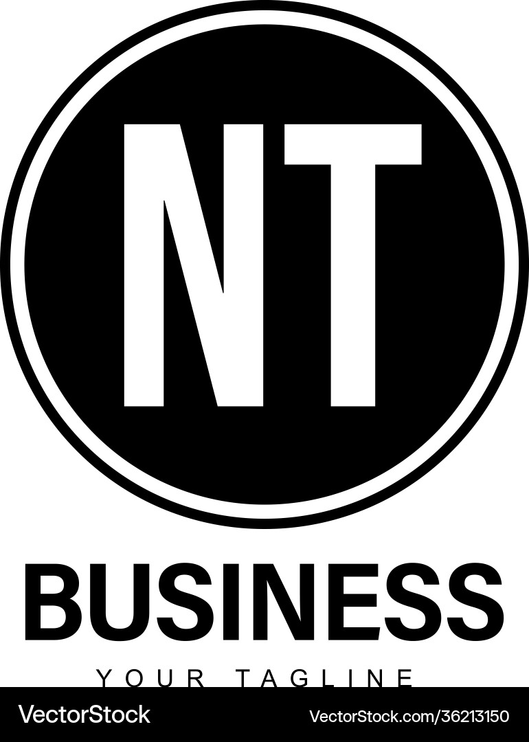 Nt initial a logo design with abstract style Nt initial a logo design with abstract style vector image