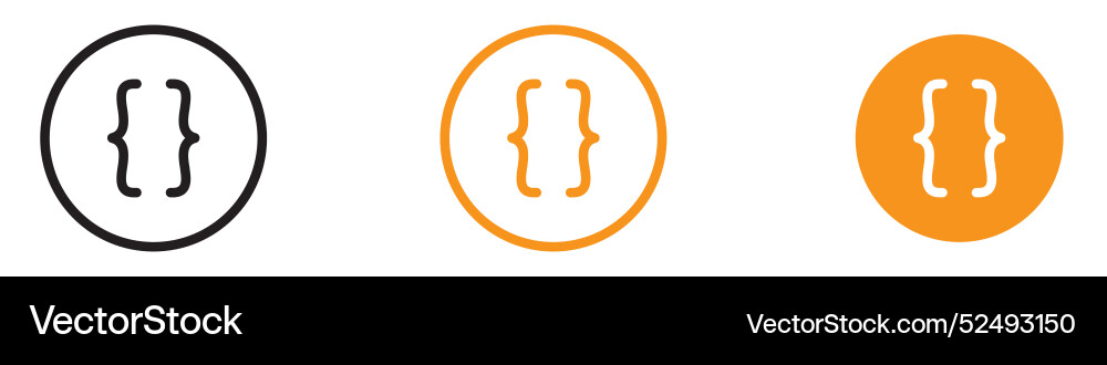 Precise font brackets icon for typography Vector Image