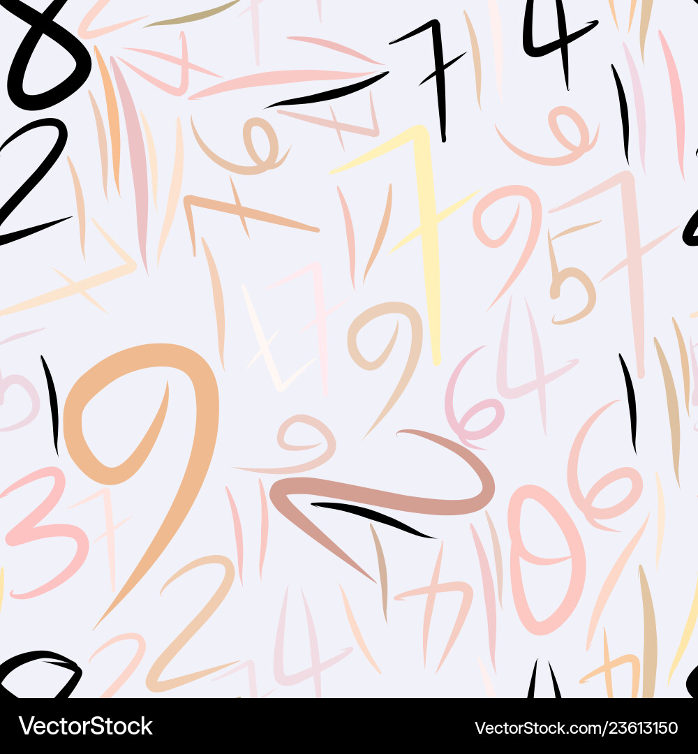 Seamless abstract of numbers conceptual effect vector image