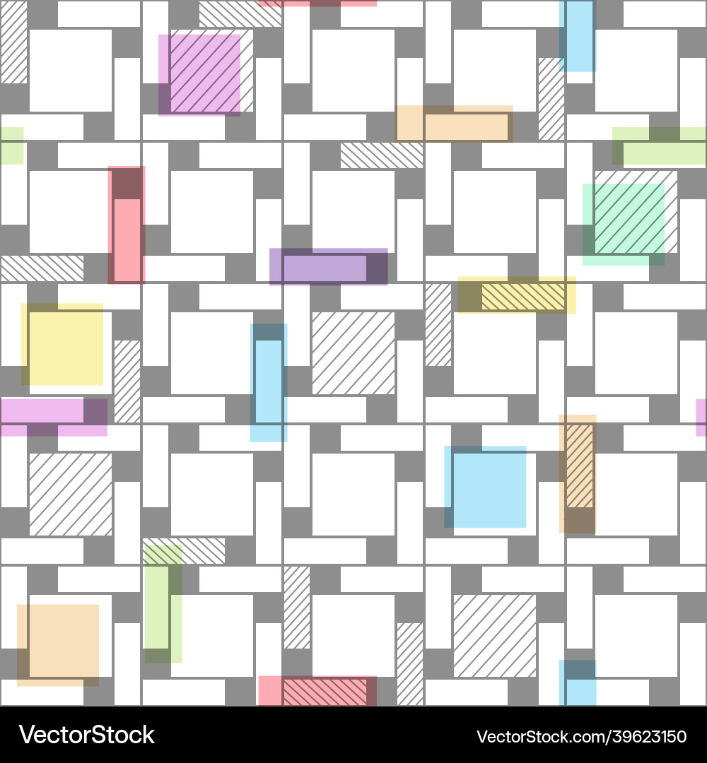 Seamless geometric pattern of lines and squares Seamless geometric pattern of lines and squares Vector Image