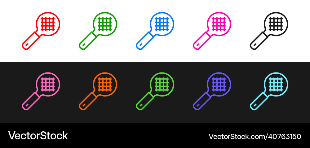 Set line tea strainer with handle icon isolated Set line tea strainer with handle icon isolated vector image