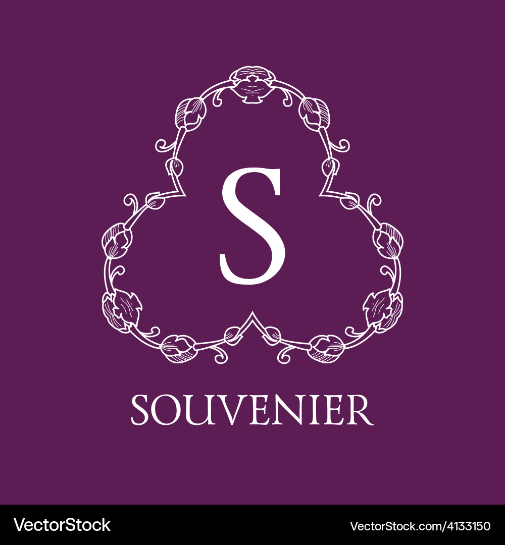 Simple and elegant monogram design template Vector Image