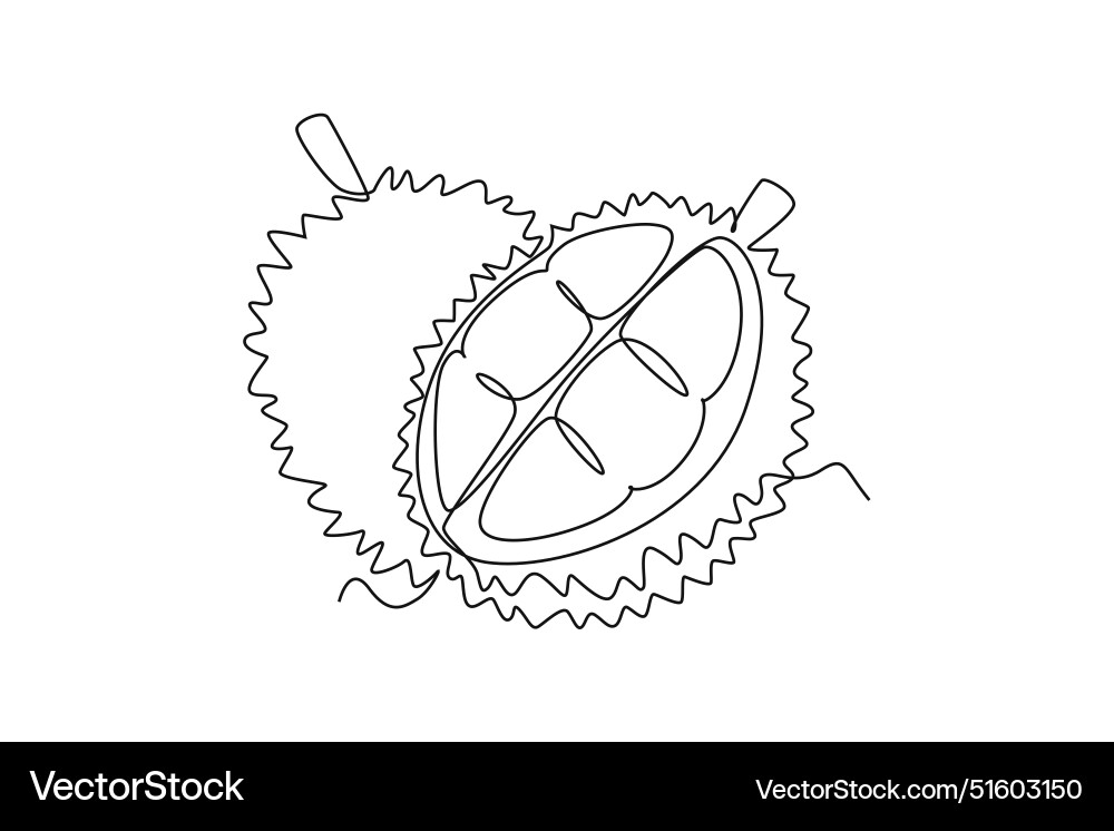 Single one line drawing whole and segment sliced Single one line drawing whole and segment sliced Vector Image