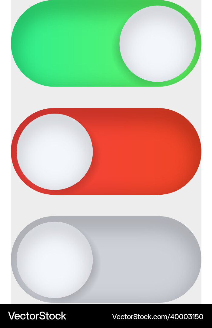 Switch toggle on off button vector image