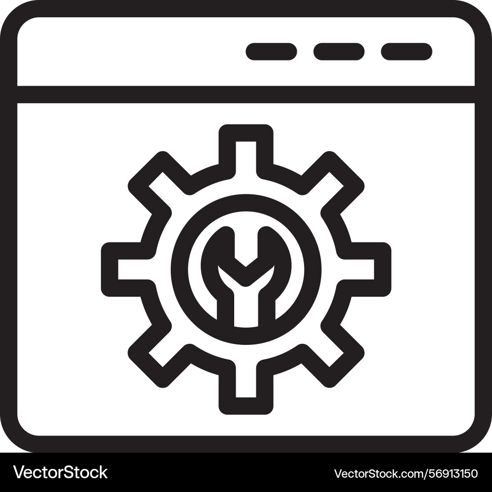 Web service linear style icon design vector image