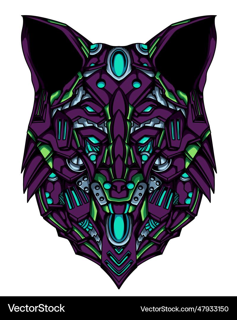 Wolf mecha Wolf mecha Vector Image