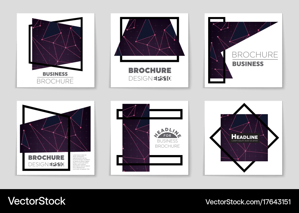 Abstract layout background set for art Vector Image