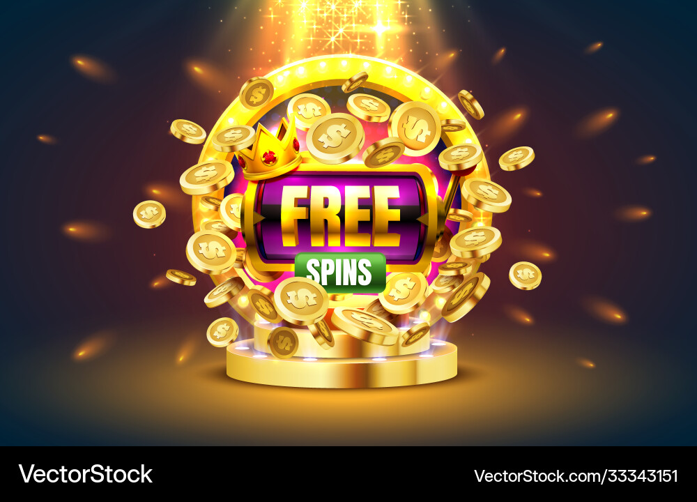 Casino free spins 777 slot sign machine Casino free spins 777 slot sign machine vektorbild