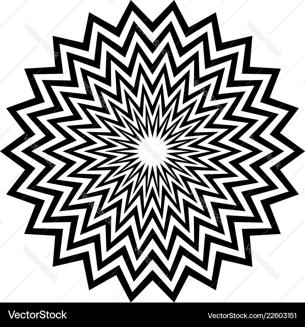 Complex Circular Geometric Pattern Vector Image