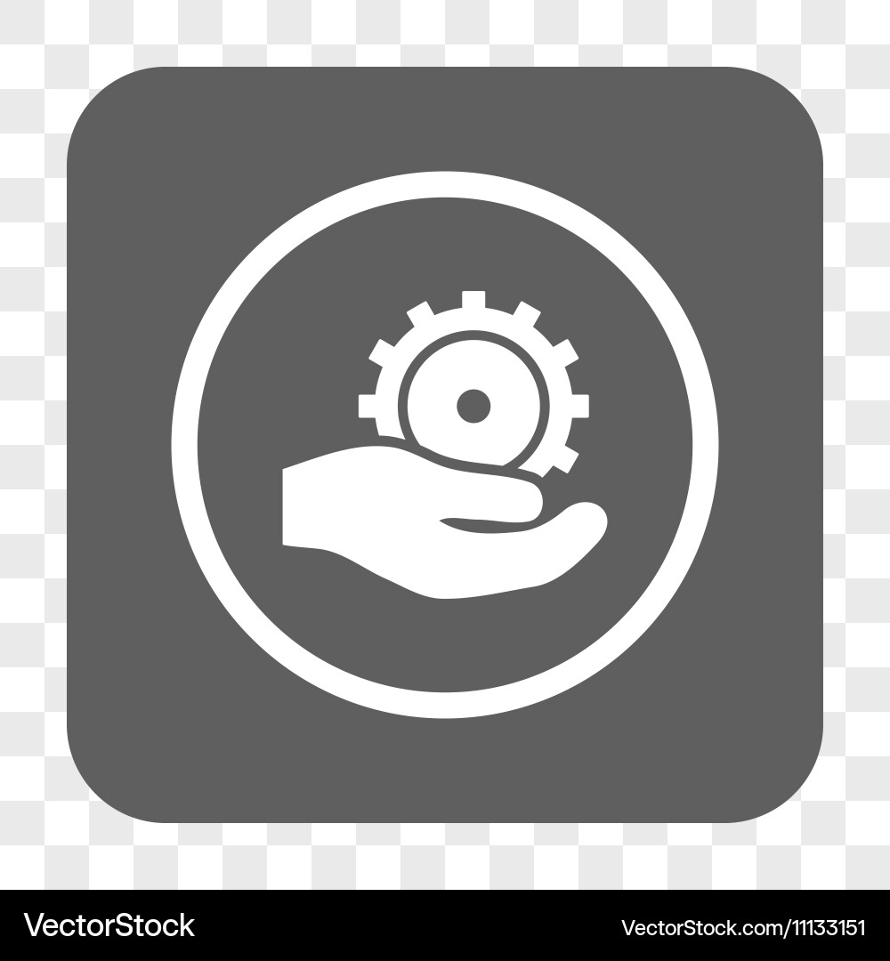 Development service rounded square button vector image