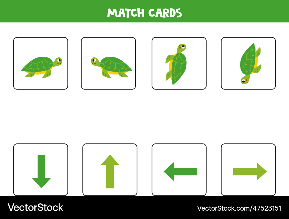 Left right up or down spatial orientation vector image