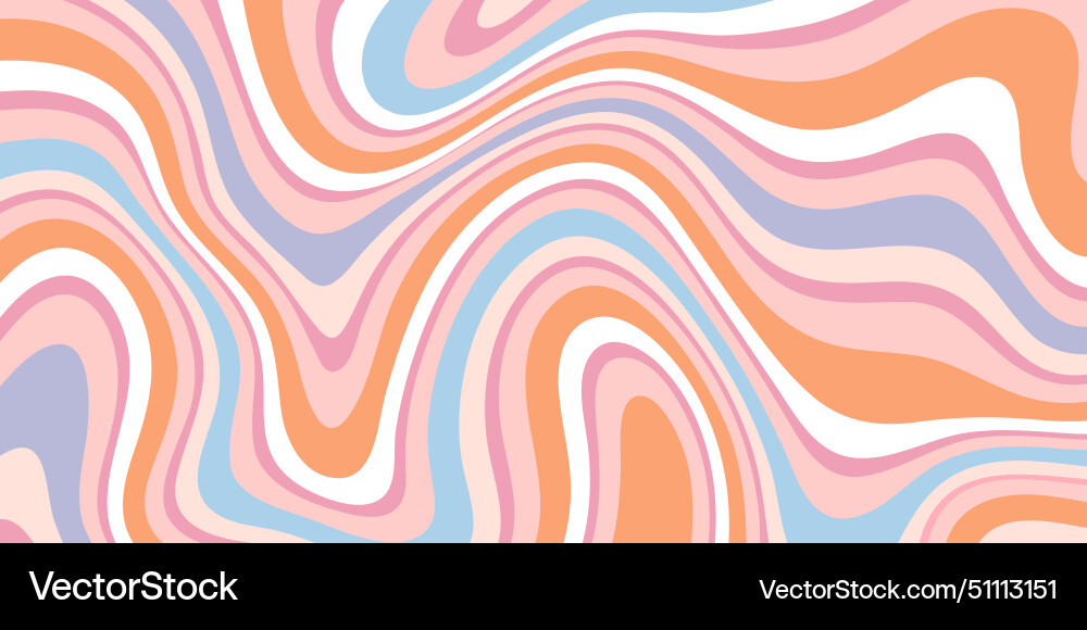 Multi-colored wavy pattern in retro style Multi-colored wavy pattern in retro style vector image