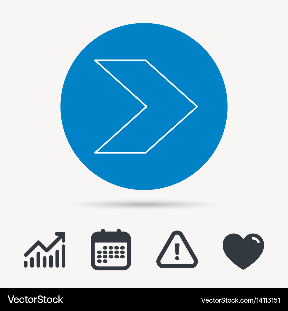 Next arrow icon forward sign Vector Image