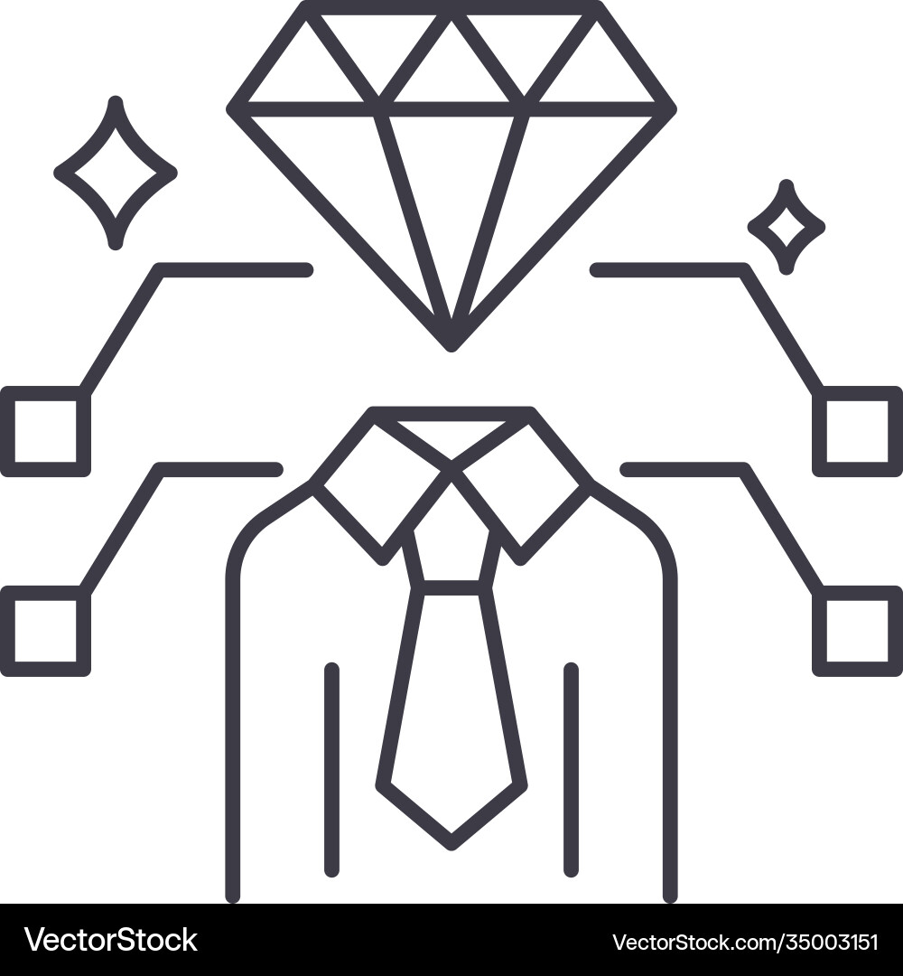 Permium service icon linear isolated Permium service icon linear isolated vector image