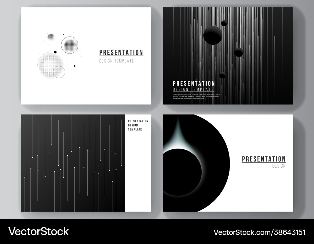 Presentation Slides: Space & Tech vector image