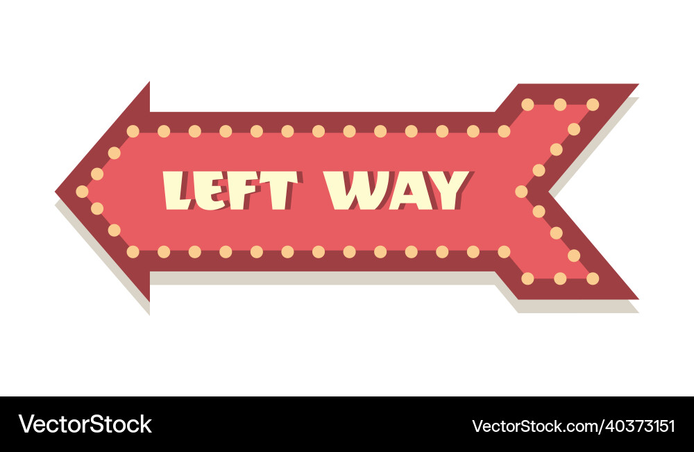 Retro Carnival Arrow Pointer Vector Image