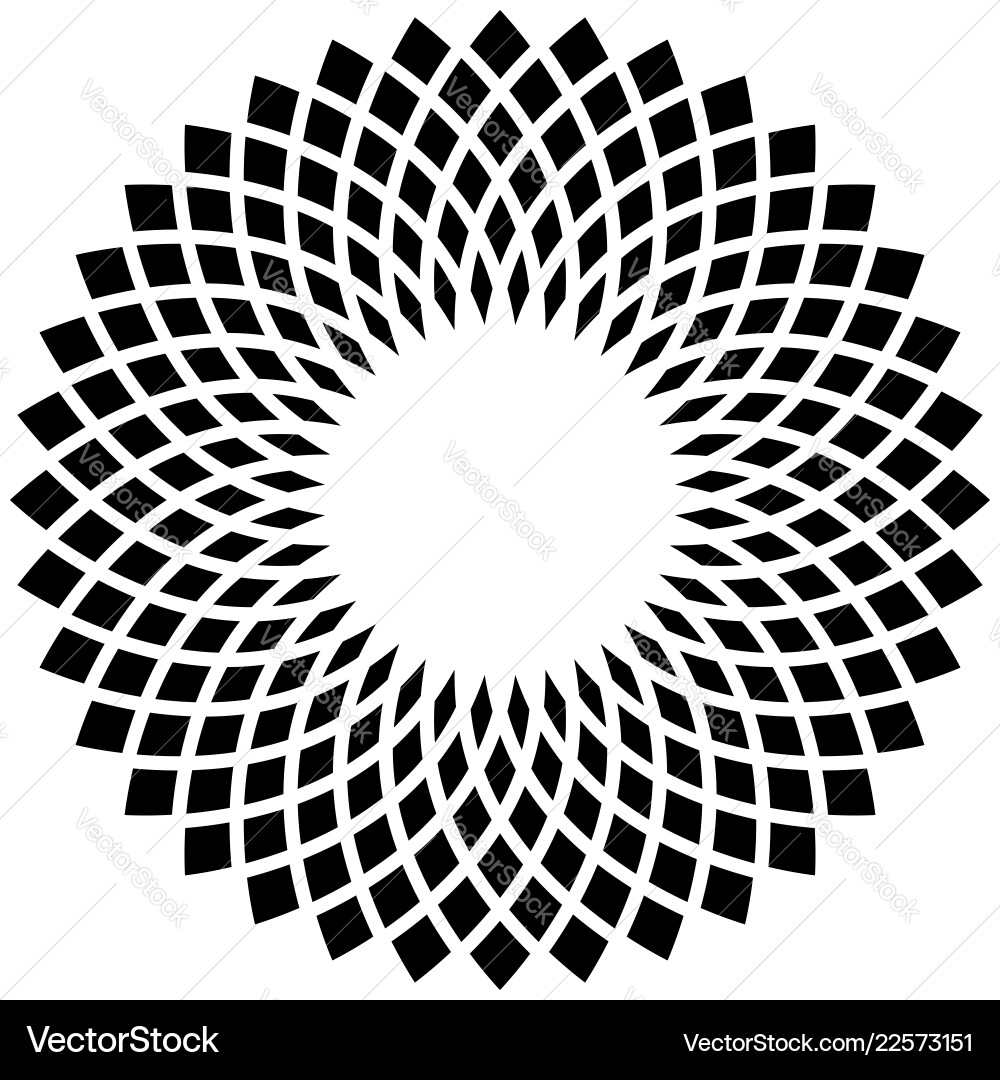Rotated Abstract Circular Pattern vector image