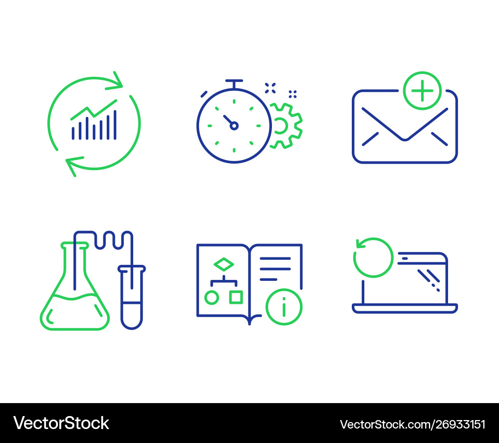 Technical algorithm chemistry lab and new mail Technical algorithm chemistry lab and new mail Vector Image