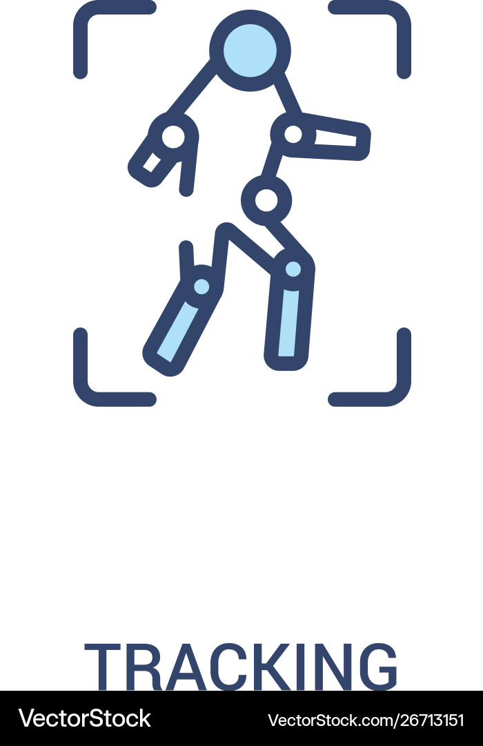 Tracking concept 2 colored icon simple line Tracking concept 2 colored icon simple line vector image