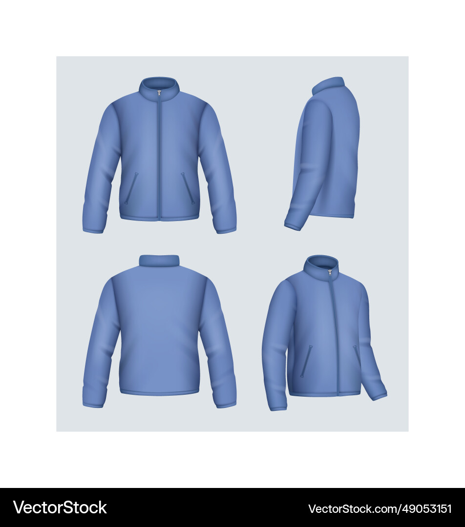 Winterjacke Kleidung Mockup Template Winterjacke Kleidung Mockup Template vektorbild