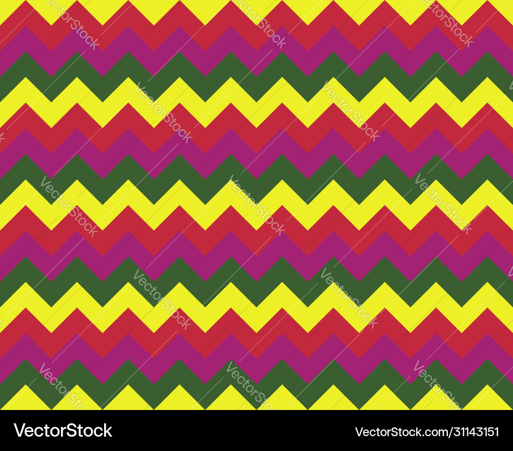 Zigzag pattern seamless zig zag background color vector image