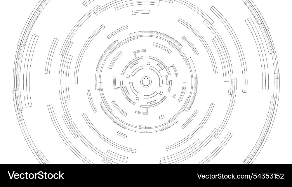 3d circular pattern style wireframe model 3d circular pattern style wireframe model Vector Image