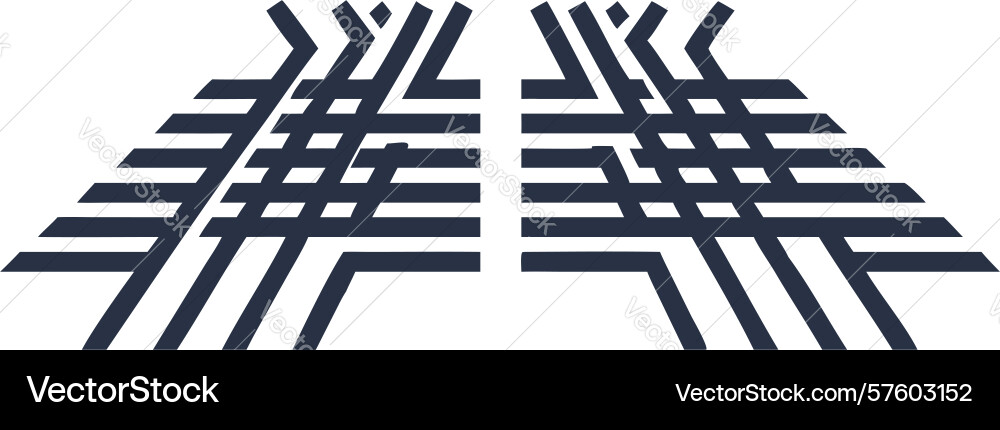 Abstract interlocking grille pattern design vector image