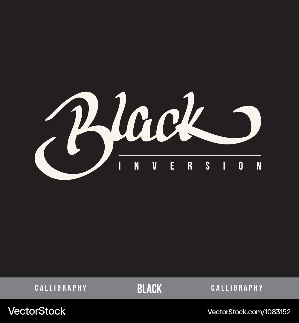 Black hand lettering Royalty Free Vector Image