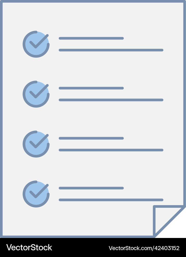 Check list icon document tick form vector image