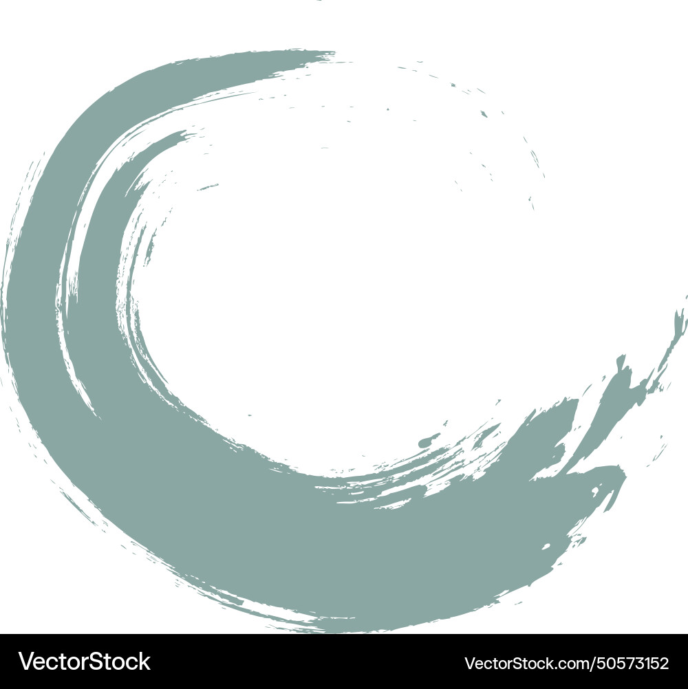 Circle ink brush stroke Royalty Free Vector Image