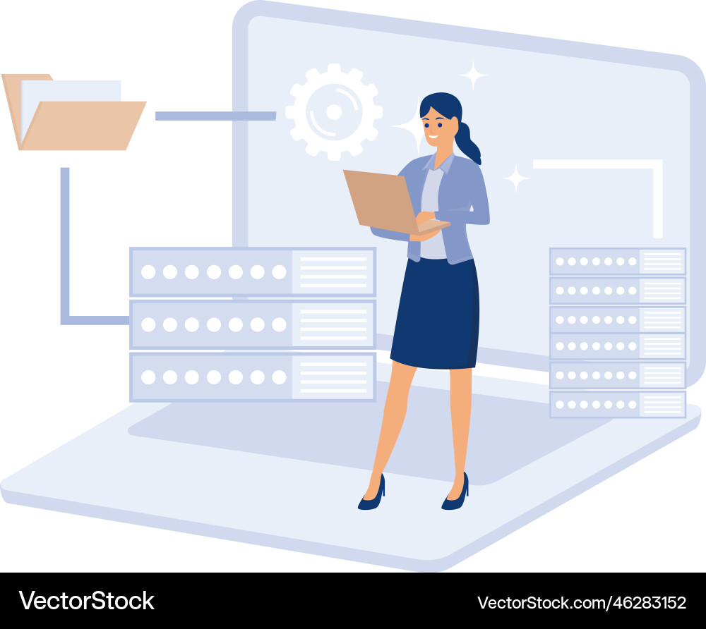 Cloud computing network safety abstract vector image