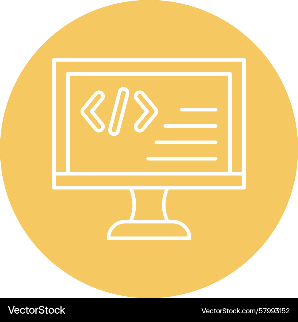 Coding Lines - Circular Pattern Vector Image