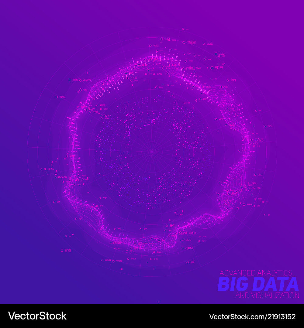 Data Network Visualization Vector Image