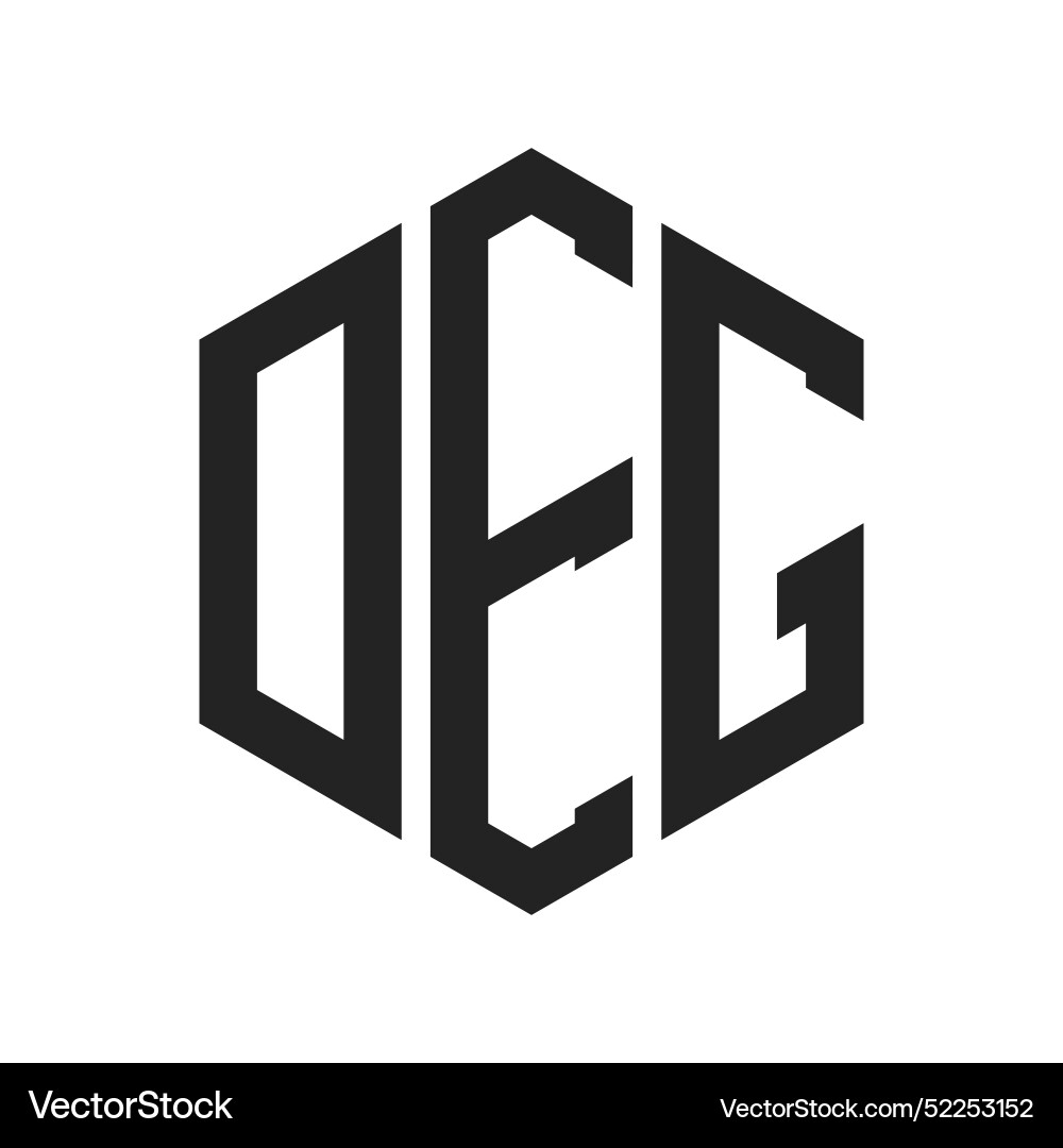 Deg logo design initial letter monogram Vector Image