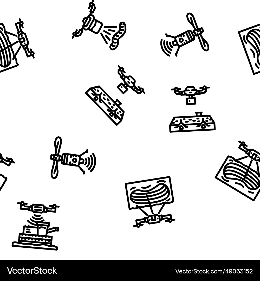 Drone use technology seamless pattern vector image