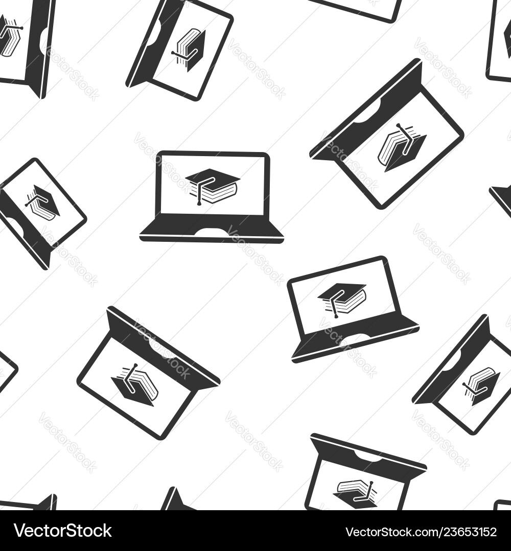 Elearning education icon seamless pattern Elearning education icon seamless pattern vector image
