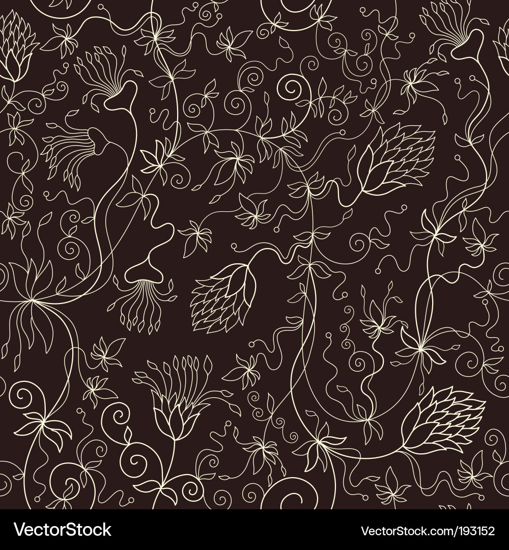 Elegant Floral Swirl Pattern vector image